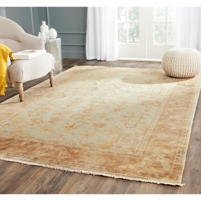 Elysian Light Blue Hand-Knotted Wool 6' x 9' Area Rug