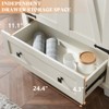 AMERLIFE Farmhouse Kitchen Pantry Cabinet, 72" Tall Storage Cabinet with Adjustable Shelves & Barn Doors - 4 of 4