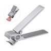 Unique Bargains Stainless Steel Nail Clippers Portable Nail Cutter for Nail Care Black 1Pc - 3 of 4