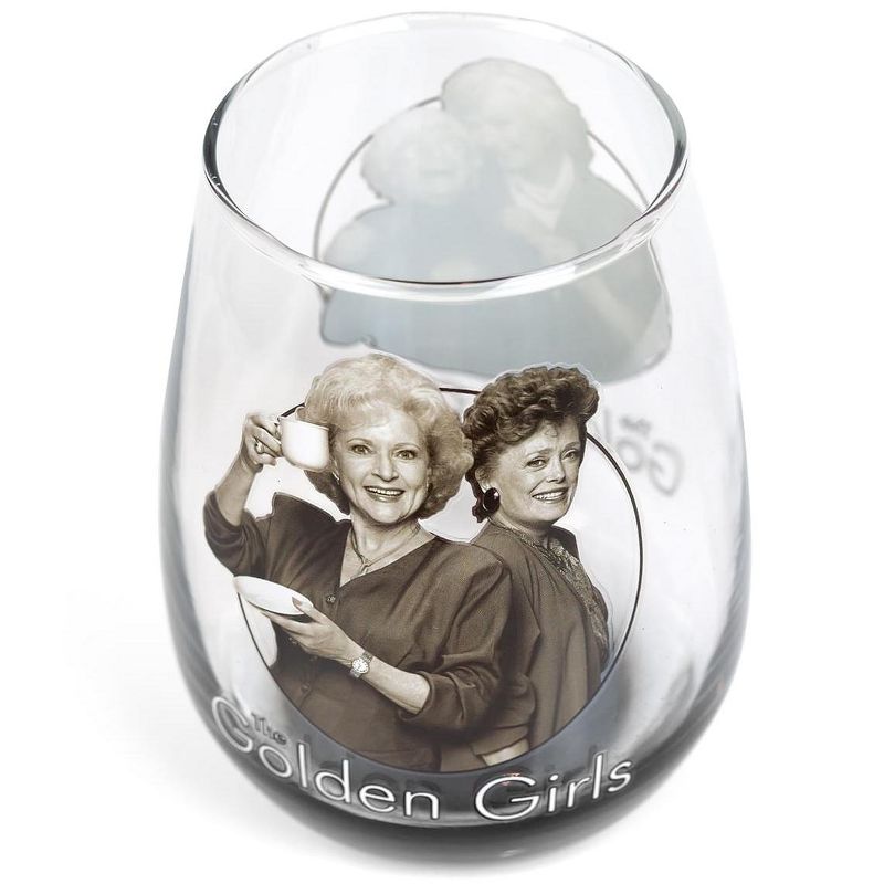 Just Funky The Golden Girls Black and White Stemless Wine Glass - 16-Ounces, 3 of 7