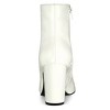 Allegra K Women's Pointed Toe Side Zip Chunky Heels Ankle Booties - 4 of 4