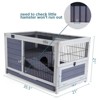 FURNIinspire Wooden Rabbit Hutch Indoor Bunny House for Small Animals with Put Out Tray ,35.5"*21"*21" - 4 of 4