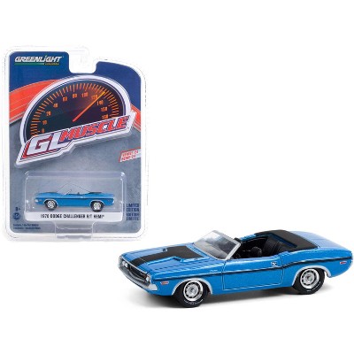 1970 Dodge Challenger R/T HEMI Convertible B5 Blue "Greenlight Muscle" Series 24 1/64 Diecast Model Car by Greenlight