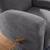 Sure Fit 30" Wide Cedar Stretch Textured Recliner Slipcover Washed Black: Furniture Protector, Microfiber & Spandex - 2 of 4