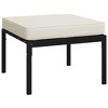 vidaXL Patio Footstools with Sand Cushions 2 pcs 23.6 in.x23.6 in.x13.8 in. Steel - 3 of 4