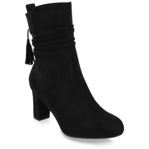 Journee Collection Womens Zuri Inside Zip Block Heel Booties - 1 of 4