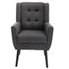 29.5"Modern Soft Linen Material Ergonomics Accent Chair - 4 of 4