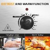 Heynemo Electric Roaster Oven, 24 QT Roaster with 3 Compartments and Self-Basting Lid, Turkey Roaster Oven with Removable Pan & Rack - 2 of 4