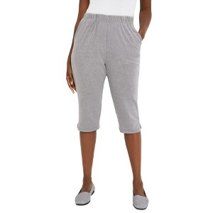 Jessica London Women's Plus Size Soft Ease Capri - 1 of 4