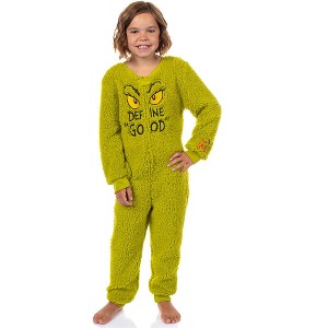 Seven Times Six Dr. Seuss The Grinch Union Suit One Piece Pajama Loungewear Sleepwear - 1 of 4
