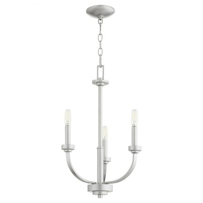 Quorum Lighting Reyes 3 - Light Chandelier in  Classic Nickel
