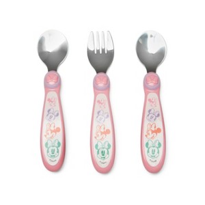 Disney 3pc Minnie Mouse Baby Utensils Set with 2 Spoons and a Fork