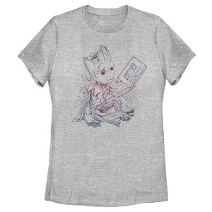 Women's Marvel Guardians of Galaxy Vol. 2 Groot Jams T-Shirt - 1 of 3