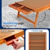 SereneLife Wooden Jigsaw Puzzle Table - Brown - 4 of 4