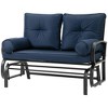 Outsunny Swing Glider Rocking Chair, Double Patio Bench, 2 Person Loveseat with Steel Frame, Cushions, Pillow Armrests - 4 of 4