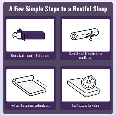 Full Size White Bamboo Gel Memory Foam Mattress