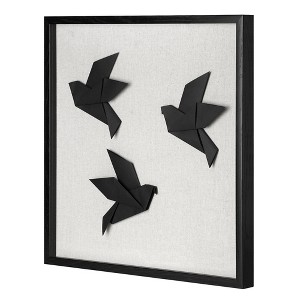 American Art Decor Silhouettes in Flight Paper and Linen Wall Art - 1 of 4