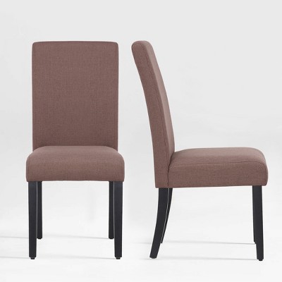 WestinTrends  Upholstered Linen Fabric Dining Chair (Set of 2)
