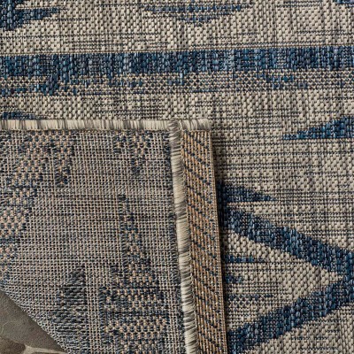 Sleek Gray Synthetic 47"x67" Indoor/Outdoor Easy Care Rug