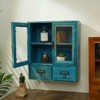 YIYIBYUS Wood Storage Cabinet Storage Cabinet with 2 drawers, Double Door Desktop Storage Cabinet - 3 of 4