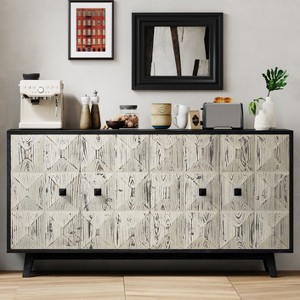 Bella Depot 59.84" 4 Doors Vintage Sideboard Freestanding Floor Cabinet - 1 of 4