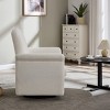 Linen Swivel Barrel Accent Chair with Solid Wood Base,Modern Armchair for Reading or Living Room–The Pop Home - 3 of 4