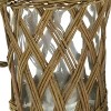 Slickblue Classic Glass and Wicker Vase 9.5" Clear with Natural Woven Exterior for Tabletop or Shelf - 3 of 3