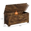 homfan Storage Chest, Wooden Storage Bench with Safety Hinges, Easy Assembly, Large Toy Chest for Entryway, Living Room, Bedroom - 3 of 4