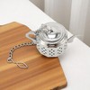 Unique Bargains Tea Infuser Tea Egg Design Infuser Traditional Style Hand Wash Stainless Steel Silver Tone 1Pcs - 2 of 4