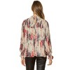 Women's Abstract Bubble Sleeve Blouse - entro - 3 of 4