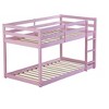 NicBex Twin Over Twin Bunk Bed,Wood Bunk Beds with Ladder and Guardrail,Bunk Bed Frame for Kids,Box Spring Not Required - 4 of 4