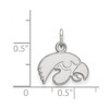 Black Bow Jewelry 14k White Gold Iowa Hawkeyes NCAA Extra Small Pendant - 2 of 3