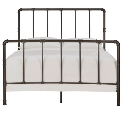 target black metal bed