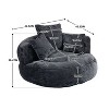 Bean Bag Chair Lazy Chair with 3 Pillows,Durable Comfort Lounger High Back Bean Bag Chair Couch for Adults and Kids,Indoor & Outdoor-Cuddlewood - 4 of 4