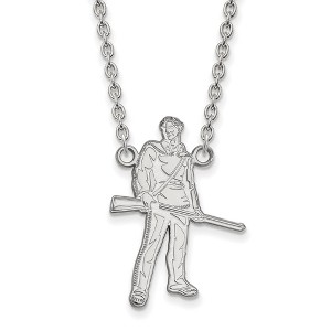 Black Bow Jewelry Sterling Silver West Virginia Mountaineers NCAA Necklace 18 Inch - 1 of 4