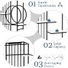 6 Tiers Bookshelf, Tall Bookcase Industrial Style Open Display Shelves, Modern Metal Frame Bookcases Large Bookshelf with Storage for Living Room - 4 of 4