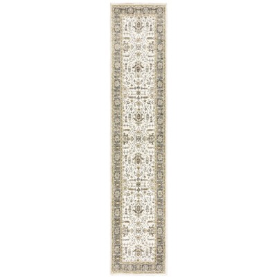 Oriental Weavers Andorra 9537P Ivory/ Grey Indoor Area Rug - 2'6" x 12'