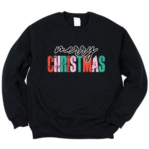 Simply Sage Market Women's Graphic Sweatshirt Merry Christmas Distressed - 1 of 4