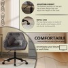 CAVINAS Velvet Home Office Chair, Home Desk Chair with Wheels, Upholstered Swivel Office Chair with Wide Backrest, Vanity Chairs, Computer Chair - 2 of 4