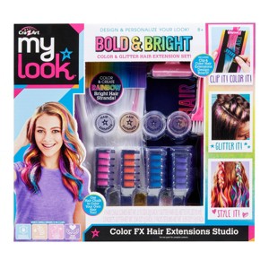 My Look Color Effects Bold & Bright Hair Extension Studio: Craft Activity Kit with Hair Clips - 1 of 4