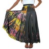 Agan Traders Women's Boho Summer Tie-dye High Waistband A Line Flared Maxi Skirt - 3 of 4
