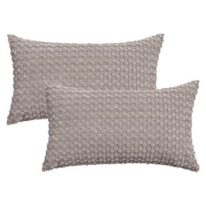 REGALWOVEN Corduroy Fade-Resistant Polyester Modern Square Throw Pillow Covers Set of 2 - 1 of 4