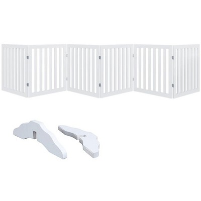 unipaws Classic Indoor Dog Gate Wooden Pet Safety Gate