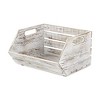 Cheung's Thero Slatted Wooden Stackable Storage Crate - Gray - 4 of 4