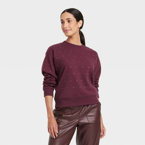 Maroon womens sweatshirt hotsell