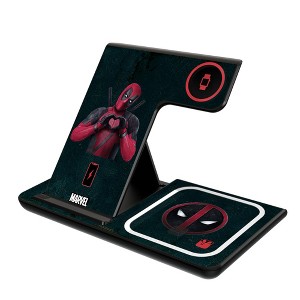 Keyscaper Marvel Deadpool Badge 15-Watt 3 in 1 Charging Station - 1 of 4