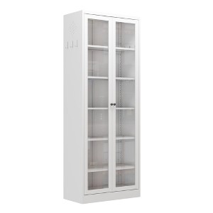 Munora 72"H Metal Kitchen Pantry Cabinet - 5 Adjustable Shelves + Glass Doors, 80LBS/Shelf Capacity, White Freestanding Storage for Kitchen/Bathroom - 1 of 4