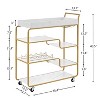 NicBex Mobile Kitchen Island Cart Multifunctional Kitchen Carts on Wheels with Storage with 6-Tier Shelves for Dining Rooms, Gold - 2 of 4