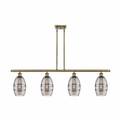 Vaz - 4 Light Stem Hung Island In Industrial Style-8.63 Inches Tall and 48 Inches Wide