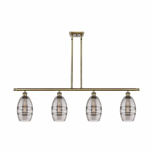 Vaz - 4 Light Stem Hung Island In Industrial Style-8.63 Inches Tall and 48 Inches Wide - 1 of 1